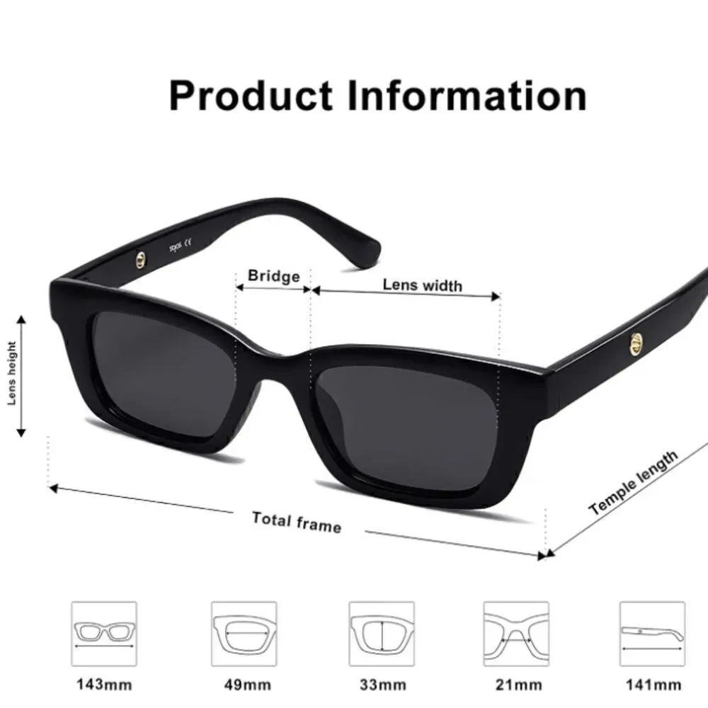 Rectangular Retro Chunky Sunglasses